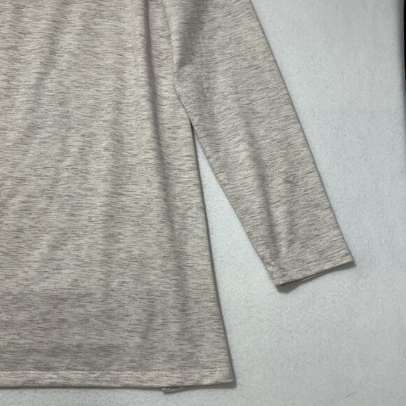 St. John's Bay Active Women's Medium V-Neck Sweatshirt Pullover Beige Stretch - Picture 12 of 13